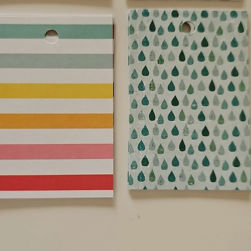 48 Colorful Spring Theme Cardstock Hand Cut Gift Tag Set